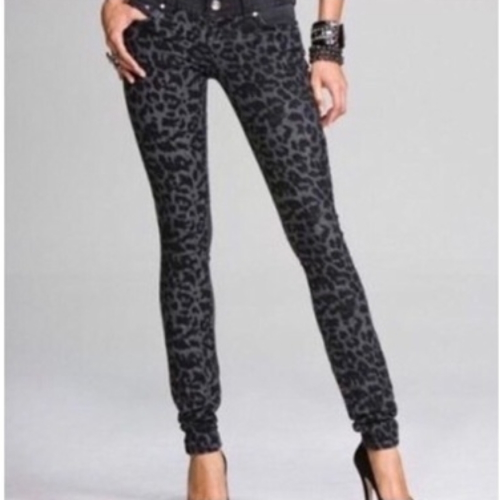 NWOT Express Leopard Print Slim Fit Jeans